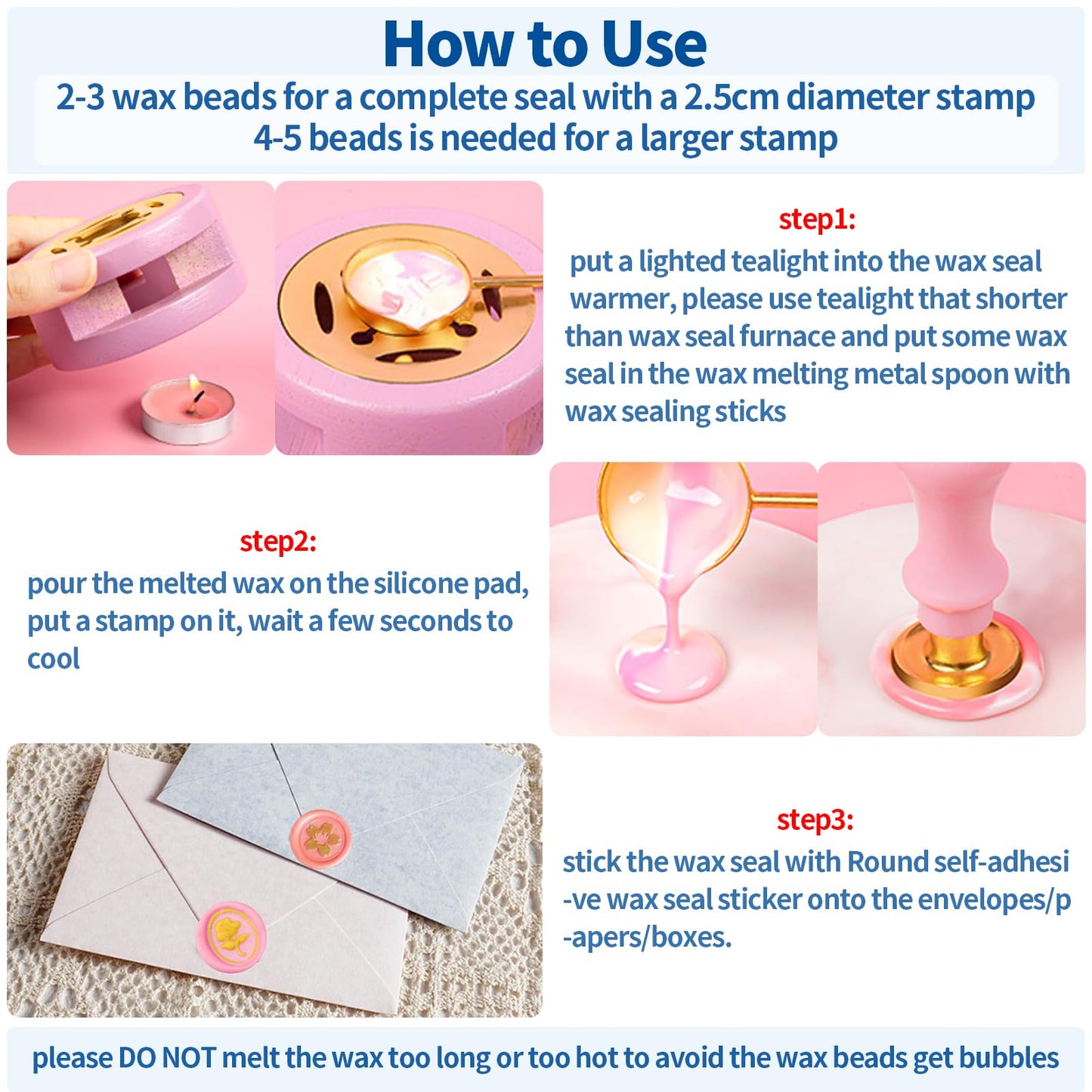 Waltool 917Pcs Wax Stamp Bead Kit for Beginner, 18 Colors Wax Sealing Beads, 10 Stamps, Spoon for Wedding Invitation, Envelope Seal, DIY Crafts, Gift Idea