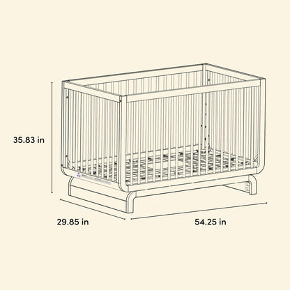 Storkcraft Santorini 5-in-1 Convertible Crib with Toddler Guardrail – GREENGUARD Gold Certified, Conversion Kit Included, 100% Solid Wood, Fits Standard Crib Mattress (White and Driftwood)