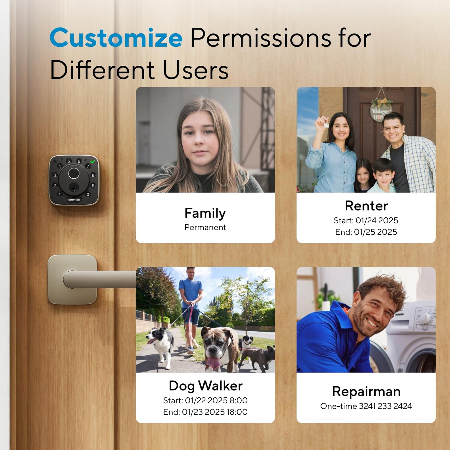 ULTRALOQ Bolt Fingerprint WiFi Smart Lock, Works with Apple Home, Siri, Alexa, 8-in-1 Keyless Entry with Fingerprint ID, App Remote Control, Keypad Deadbolt, BHMA Cert., Easy Install, 10 Mo. Battery