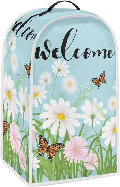 Daisy Sunflower Blender Dust Cover, Kitchen Appliance Protector for Stand Mixer and Coffee Maker with Top Handle