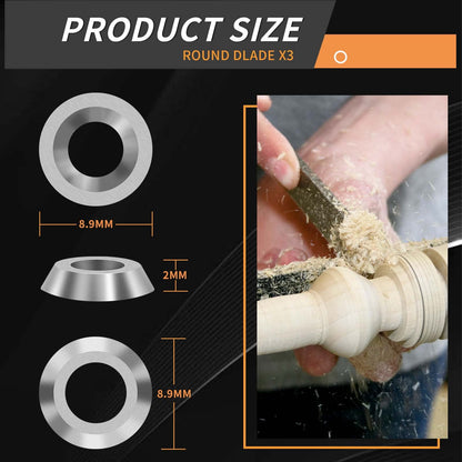 NNBWKIXI 12PCS Carbide Lathe Tools Carbide Inserts for Wood Lathe Turning Tools,Include 11mm Square with Radius,12mm and 8.9mm Round,30x10mm Diamond with Sharp Point with Screws