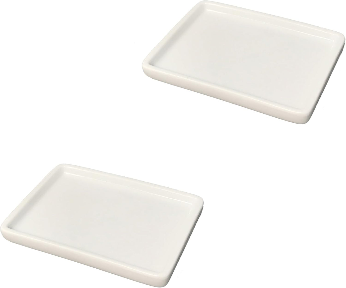 Tetra-Teknica Less is More Series SD-2P Porcelain Soap Dish, Color White, 2 per Pack