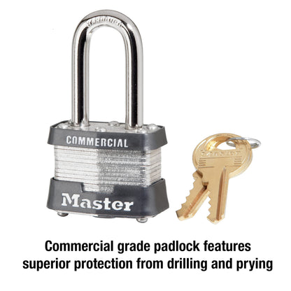 Master Lock 3KALF Outdoor Padlock with Key, 1 Pack