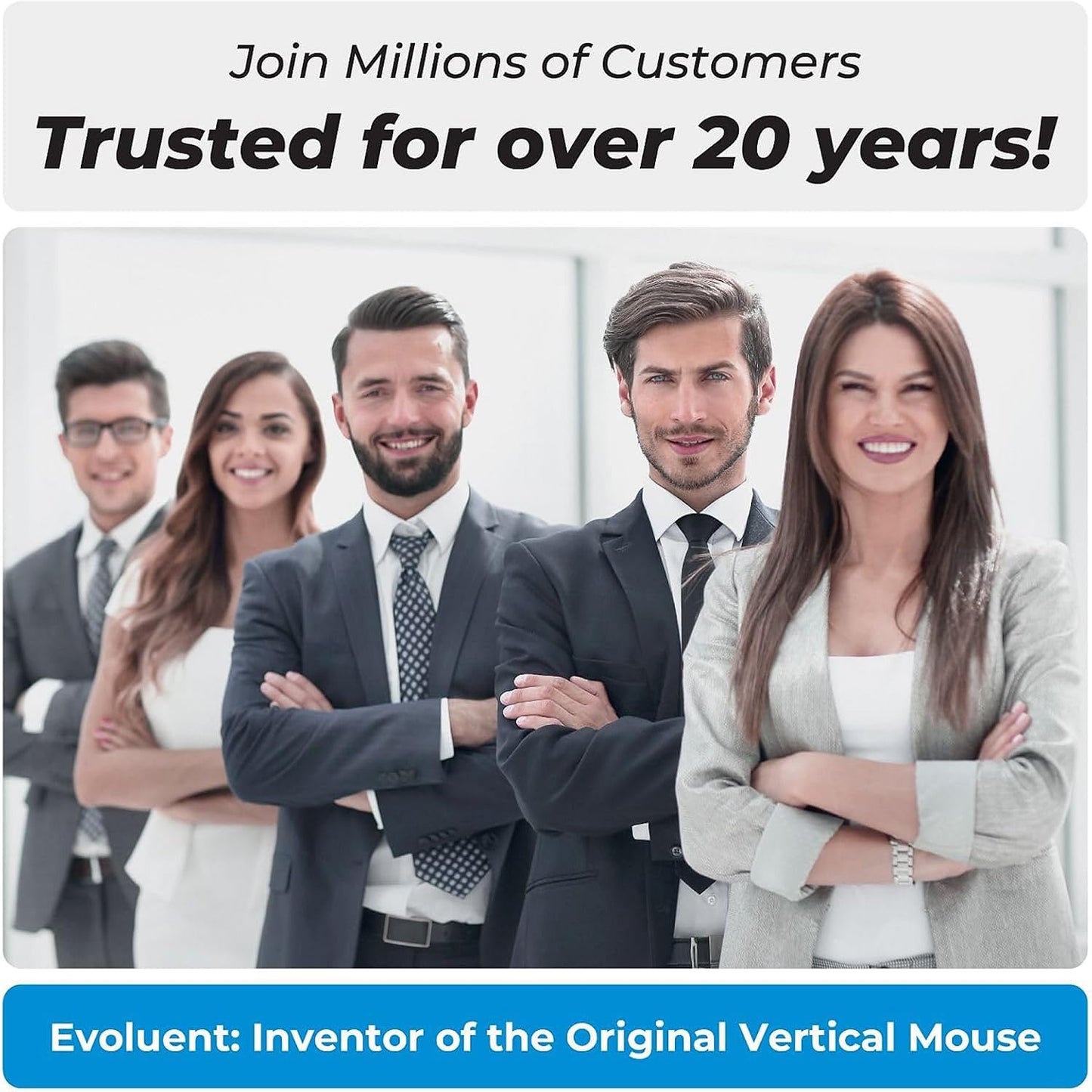 Evoluent – Inventor of The Vertical Mouse – VMDMW Ergonomic Vertical Mouse Right Hand Med USB Wireless, Sculpted for Comfort, Reduces Wrist Strain, 4 Speeds, 6 Customizable Buttons in Windows