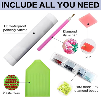 HHMATITS 3 Pack Landscape Diamond Art Kits for Adults - DIY Diamond Painting Kits for Beginners, 5D Mountain Diamonds Art Painting Round Full Drill for Home Wall Decor Gifts 12x16Inch