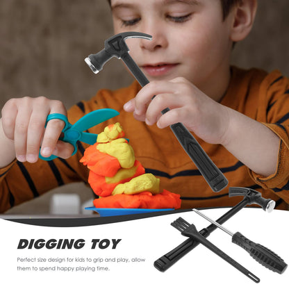 Gadpiparty 2 Sets Experiment Toy Digging Tools for Kids Dinosaur Dig Tools Kit Educational Learning Toy Digging Chisel Excavation Tool Hammer kit for Gems Fossils
