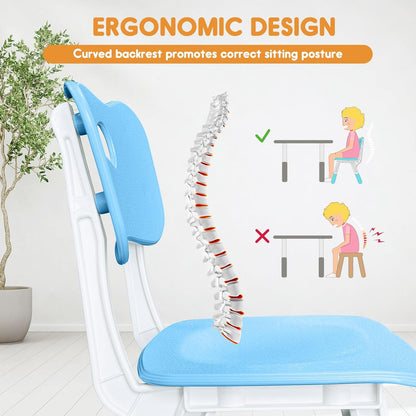 JIAOQIU 3 2-6. 220LBS Set Kid Chairs Indoor Level Adjustable Suitable for Children Age Toddler Chairs Maximum