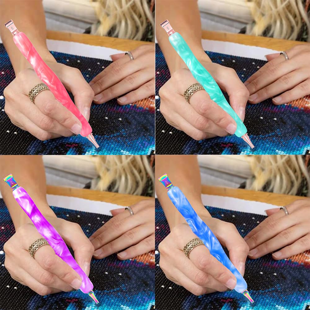 Praise V Do Diamond Painting Art Drill Bead Dot Pick Pen Kit Tool Accessories Ergonomic Stylus with Screw Holes for 5D Diamond Paint Nail Art 4Liu