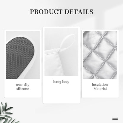 Happy Busy Bees Kitchen Mitts and Pot Holders Set, 4Pcs Silicone Bees Oven Gloves, Heat Resistant Potholders for Baking