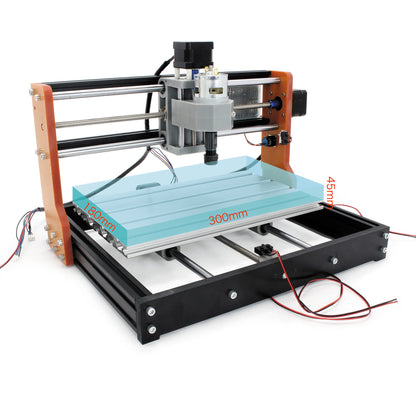 RATTMMOTOR Upgrade 3018-PRO CNC Wood Router Machine Kit 3 Axis GRBL DIY Mini CNC Engraver Milling Machine+Emergency Stop and Limit Switch for Cutting Plastic Acrylic PVC PCB Wood
