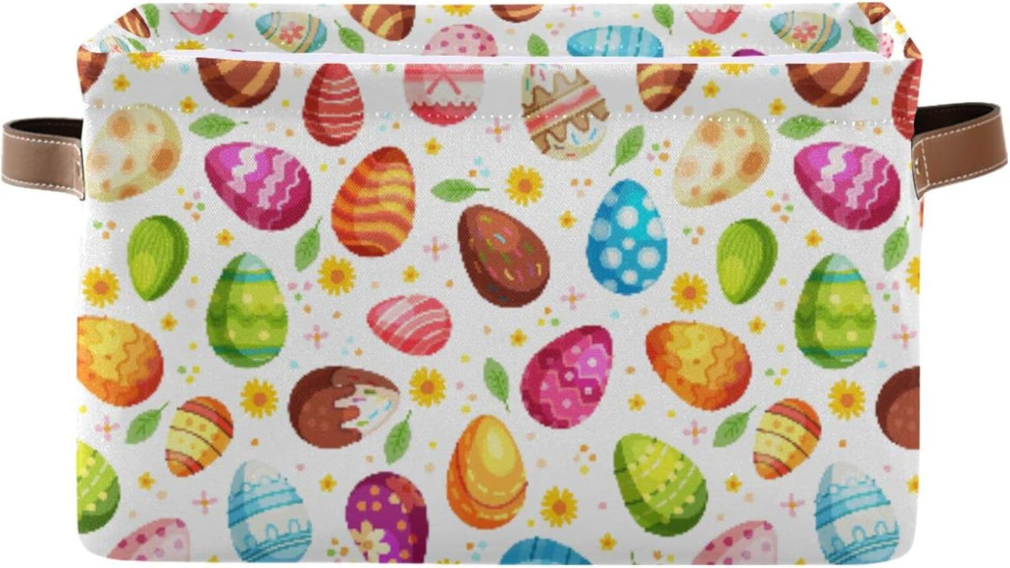 Senya Easter Basket - Foldable Fabric Collapsible Storage Bins Organizer Bag for Clothes