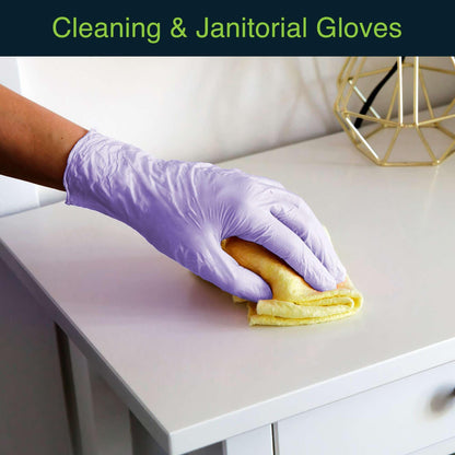 Lilac Nitrile Disposable Gloves - 50 Count - 3 Mil Nitrile Gloves Small - Powder and Latex Free Rubber Gloves - Surgical Medical Exam Gloves - Food Safe Cooking Gloves
