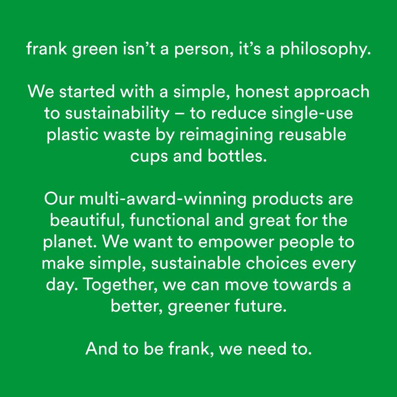 Frank Green - Ceramic Reusable Bottle - Stainless Steel Water Bottle With Straw, Insulated Water Bottle, Metal Water Bottle - Flip Straw Lid - 34oz - Deep Ocean