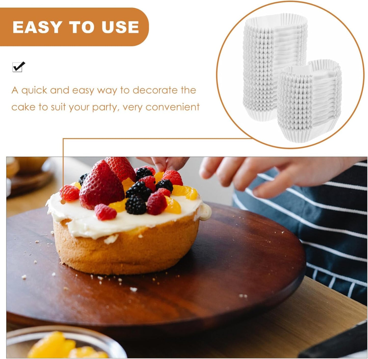 1000 Pcs Boat Shape Paper Cups - Small Oval Cake Baking Cups, Loaf Bread Liners, Cupcake Liners for Muffins and Snacks