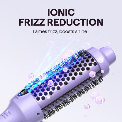 Wavytalk Updated Version Thermal Brush, 1.5 Inch Negative Ion Blowout Express Thermal Round Brush Creates Salon-Quality Blowouts, lonic Frizz Reduction Makes Hair Shinier & Smoother (Millennial Pink)