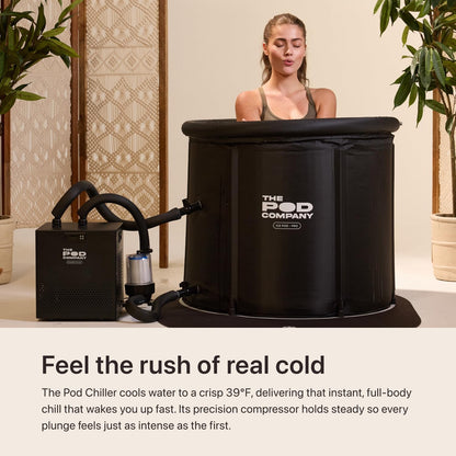 The Pod Company Standard Water Chiller – 1/3 HP – 41°F Cold Plunge Cooling System – Compact, Energy-Efficient, and Ideal for Daily Home Use – Compatible with Ice Pod Pro & Long Pod