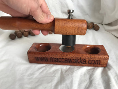 Nut Cracker, kitchen tool - Eat Fresh Cracked Macadamia nuts with your New Maccawakka Nut cracking tool