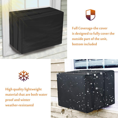 Foozet Window Air Conditioner Cover for Outside Unit, Large 27"W x 23"D x 18"H, 420D