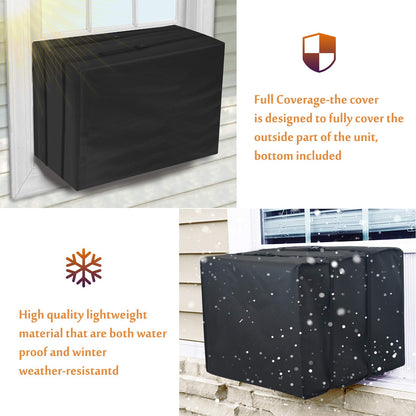 Foozet Window Air Conditioner Cover for Outside Unit, Small, 420D, 21"W x 16"D x 15"H