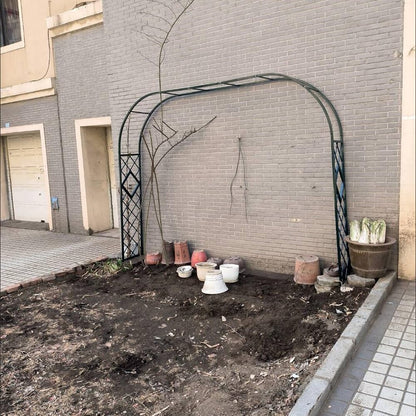 French Style Steel Wedding Arch Stand for Garden Trellis 240x230x40cm 140 340cm Width Options ()