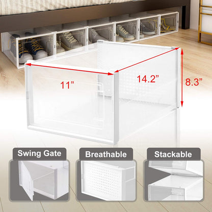 6 Closets AJP Distributors Collapsible Stackable Shoe Organizer Racks for and Entryway Shoes Storage Cabinet Storage