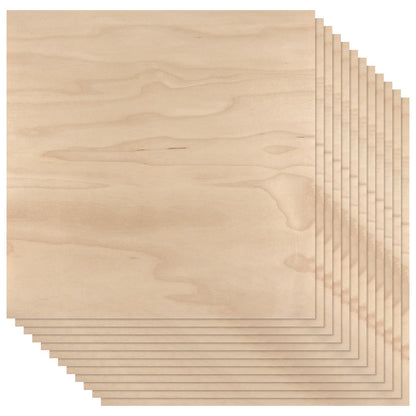 Boao 12 Pcs Real Wood Veneer Sheets 12" x 12" Wood Veneer Laminate Sheets for Jewelry Boxes, Door Panels, Marquetry(Maple)