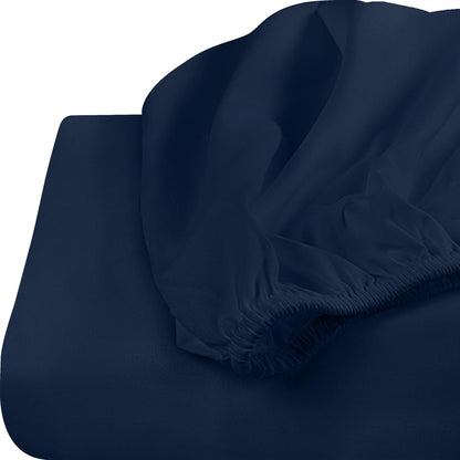 Utopia Bedding Queen Fitted Sheets - Soft Brushed Microfiber - Deep Pockets - Navy - Easy Care & Fade Resistant