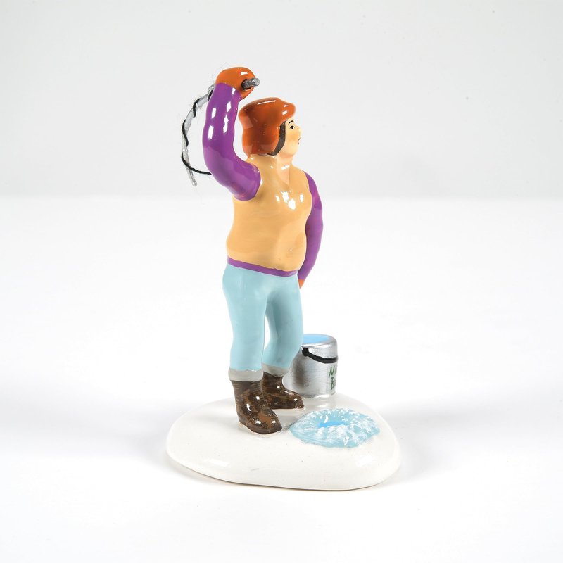 Department 56 Original Snow Village Accessories Hooked a Big Fish Figurine, 2.99 Inch, Multicolor