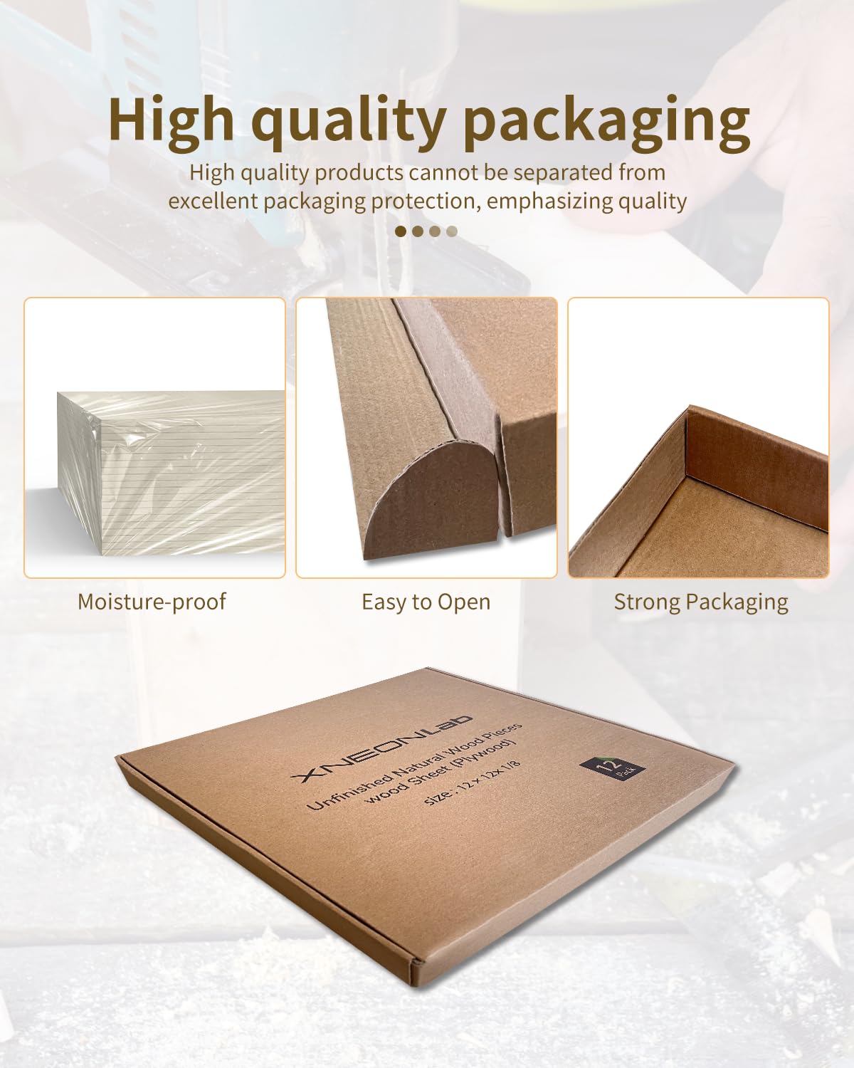 12 Pack Basswood Sheets for Crafts-12 x 12 x 1/8 Inch- 3mm Thick Plywood Sheets with Smooth Surface-Unfinished Craft Wood Boards for Engraving and Cutting, Architectural Models, Staining
