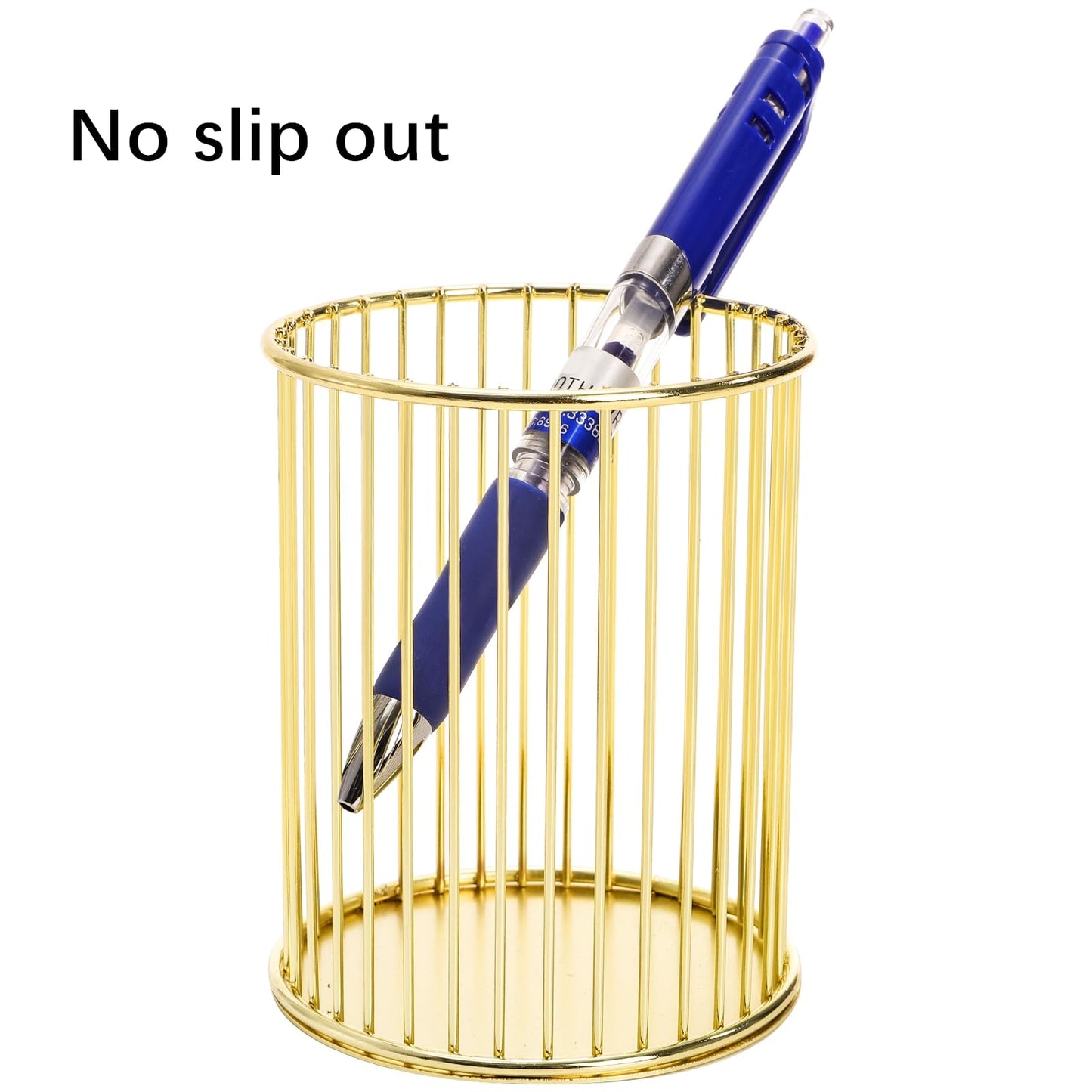 Yopay 4 Pack Gold Pencil Holder, Metal Pen Cup Makeup Brush Holder for Desk, Round Wire Mesh Desktop Organizer for Office School Home Vanity, Aesthetic Cylindrical Storage Organizer for Art Supplies