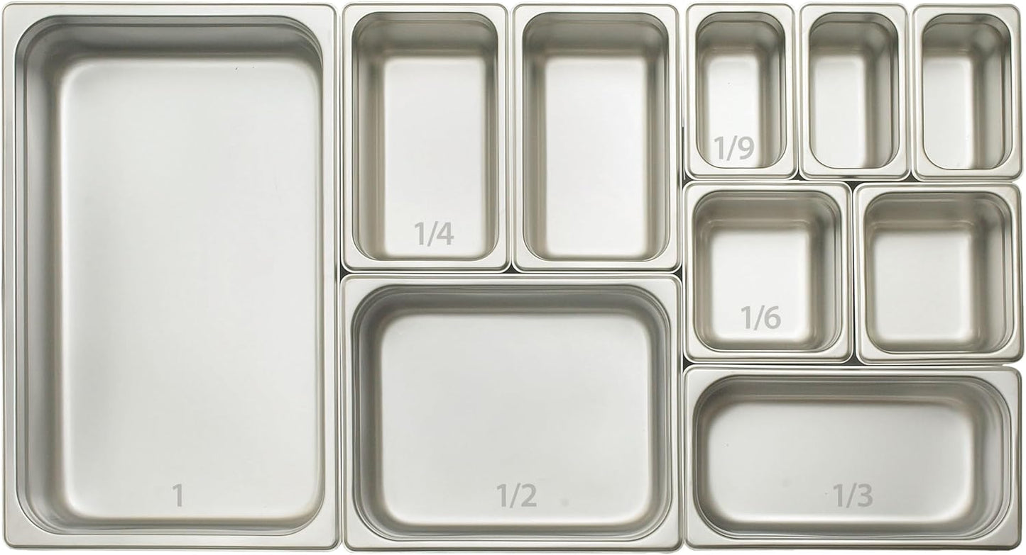Winco Anti-Jamming Steam Pan, 1/6 by 2 1/2-Inch, 24-Gauge