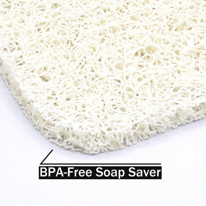Stainless Steel Soap Dish - Self-draining Bar Soap Holder for Shower & Bathroom, Easy Cleaning Quick Dry with White