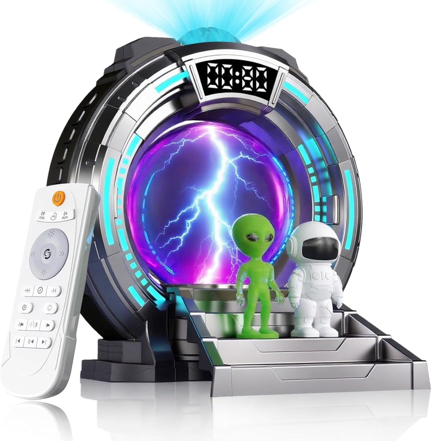 Astronaut Aurora Star Sky Projector,Plasma Globe Lamp/Star Light Projector for Children's Bedroom Sleep Aid Light,White