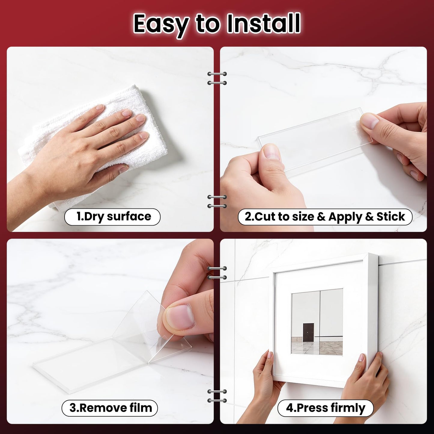 NULTAT Double Sided Tape Heavy Duty, Nano Reusable, Removable, Washable Double Stick Tape for Wall, Multipurpose Clear Adhesive High Temperature Tape 1.18" x 120" (20 Feet)