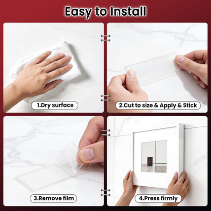 NULTAT Double Sided Tape Heavy Duty, Nano Reusable, Removable, Washable Double Stick Tape for Wall, Multipurpose Clear Adhesive High Temperature Tape 1.18" x 120" (20 Feet)