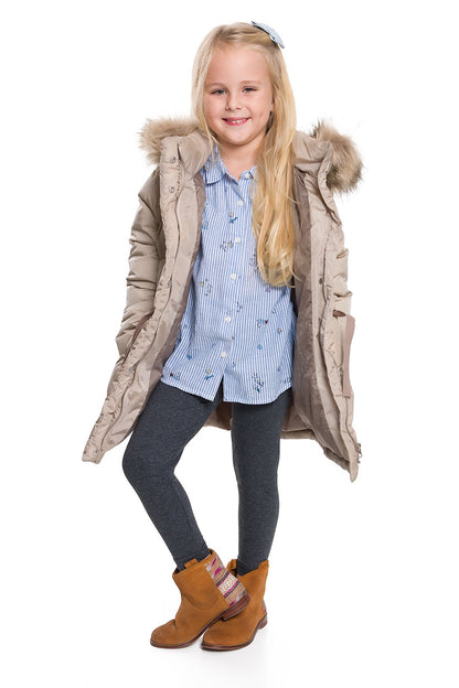 hi!mom Girls Kids Winter Leggings Cotton Winter Warm Leggings Full Length Children's Trousers Thermal Material Kids Leggings Thermal Breathable Kids Leggings Size 1-13 Years