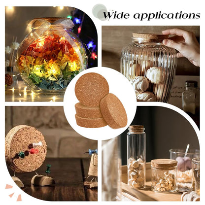 OLYCRAFT 4Pcs Large Cork Stoppers Cork Bottle Stoppers 3-3.5 Inch Tapered Plugs Canning Jar Lids Wood Tapered Plugs Wooden Tapered Stopper for Kitchen Wedding Favor Canning