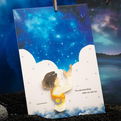AuriicLeaf Large Galaxy & Aurora PET Stickers Set, 60 PCS Aesthetic Sky Stickers for Scrapbooking, Journaling, DIY Crafts, and Art Supplies