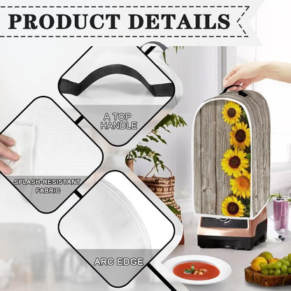 Cute Sunflower Blender Covers, Washable Kitchen Appliance Dust Cover, Anti Splash for Coffee Maker, Food Processor