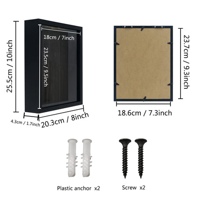 FramePro Ticket Shadow Box 8x10 Top Loading Display Case Frame with Slot on Top, Customizable DIY Sweet Gift, Movie Travel Sporting Events Concert Ticket Stubs Drink Beer Caps- Memory Box