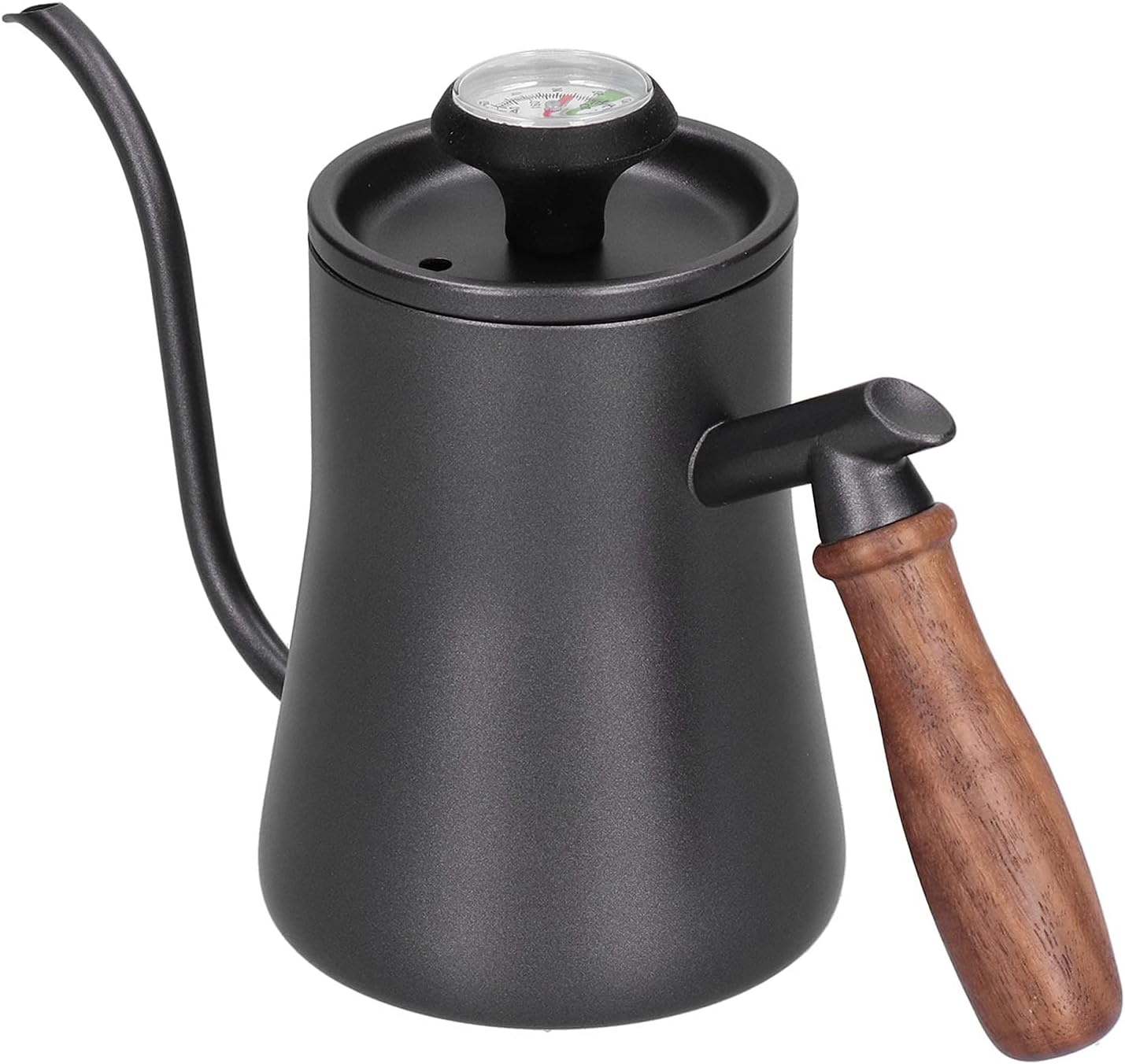 Coffee Kettle - Hand Breathe Stainless Steel Pot with Fine Mouth for 550Ml Pour Over Coffee Makers (Black)