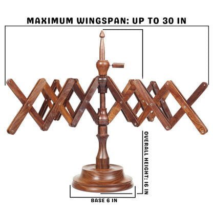 Bhartiya Handicrafts Wooden Yarn Swift Table Top Knitting & Crochet Accessories | Umbrella Holder - Hand Operated Knitting Winding Tools Wool Winder (Yarn Swift)