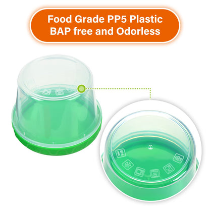 EONJOE 8 oz Small Freezer Containers with Lids Stackable Plastic Food Storage Container 1 Cup Meal Prep Bowls Airtight Dishwasher Safe,12-pack