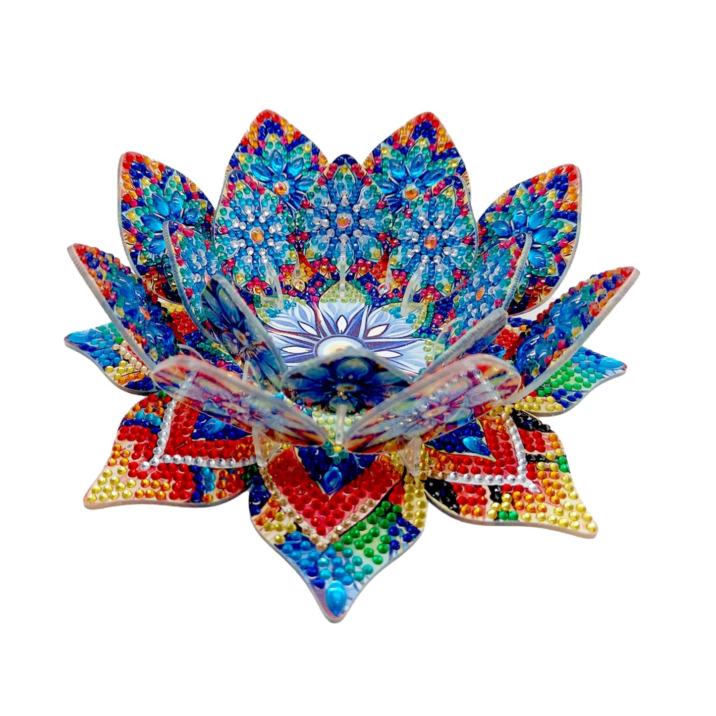5D DIY Diamond Art Painting PVC Flower Candle Holders Tealight/Tea Light/Votive Candle Holder, for Table Centerpiece Home Décor Party Wedding Dinning-Flower04