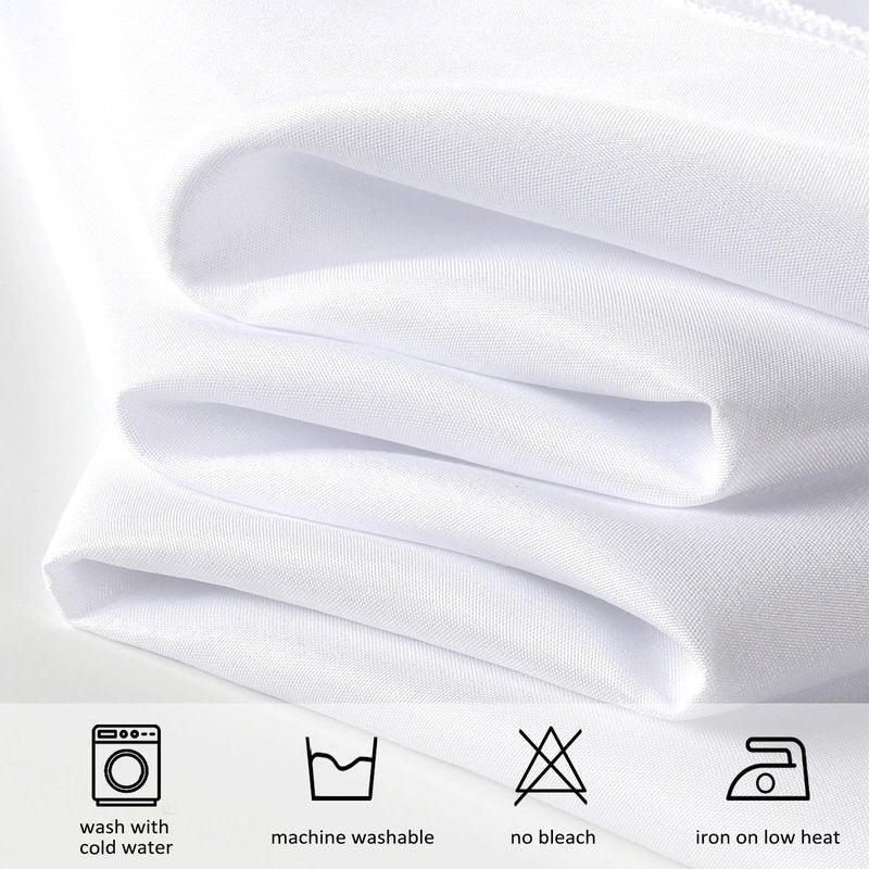 pepmily 8 Pack White Table Cloth 90x156 Inch Rectangle Tablecloths for 8 Foot Rectangle Tables, Wrinkle Resistant Washable Polyester Fabric Rectangular Table Cover for Dining Banquet Wedding Party