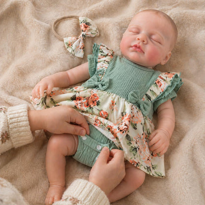 Reborn Baby Doll Clothes Accessories 22 Inch Girl Outfits 2 Pcs Set for 22-24 Inch Reborn Doll&Toddler Girl Doll