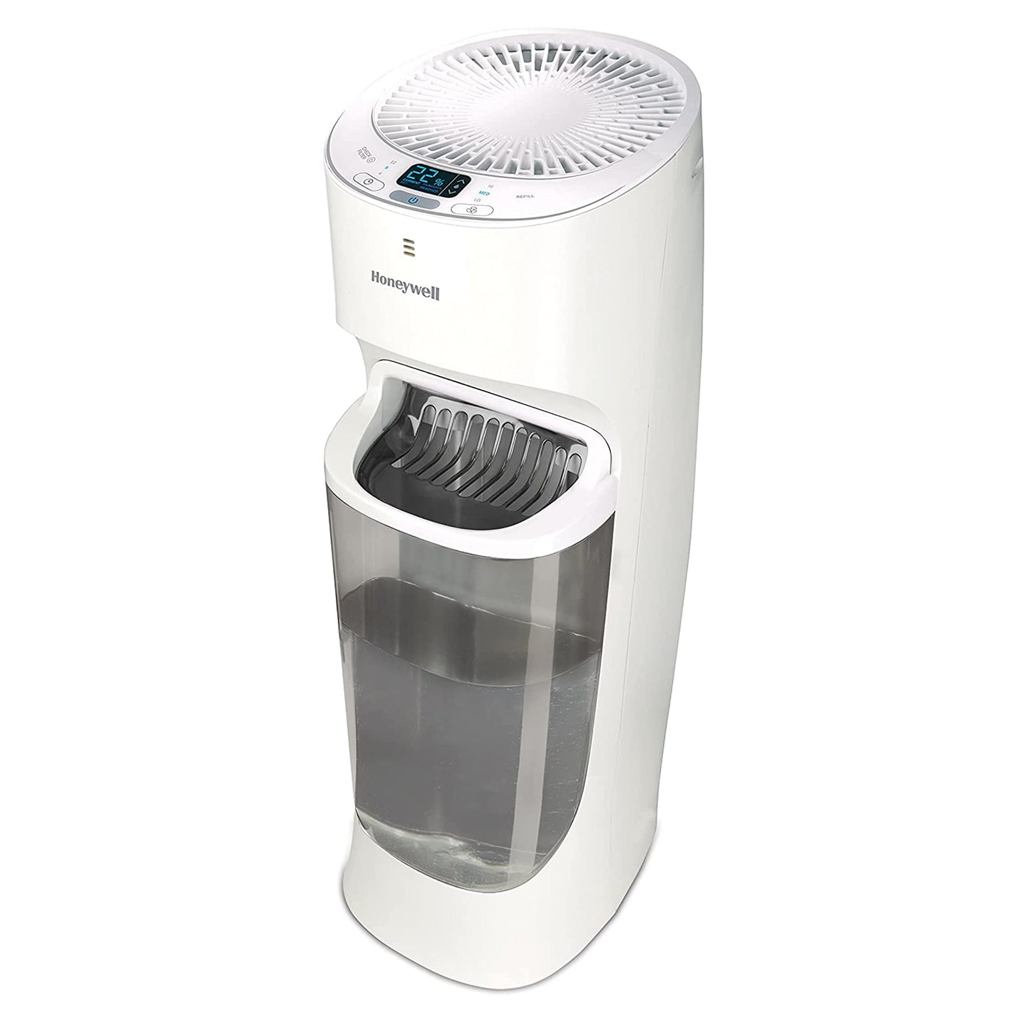 Honeywell Top Fill Tower Humidifier, Digital Humidistat, Black – Cool Mist Humidifiers for Bedroom, Home or Office with Space-Saving Tower Design