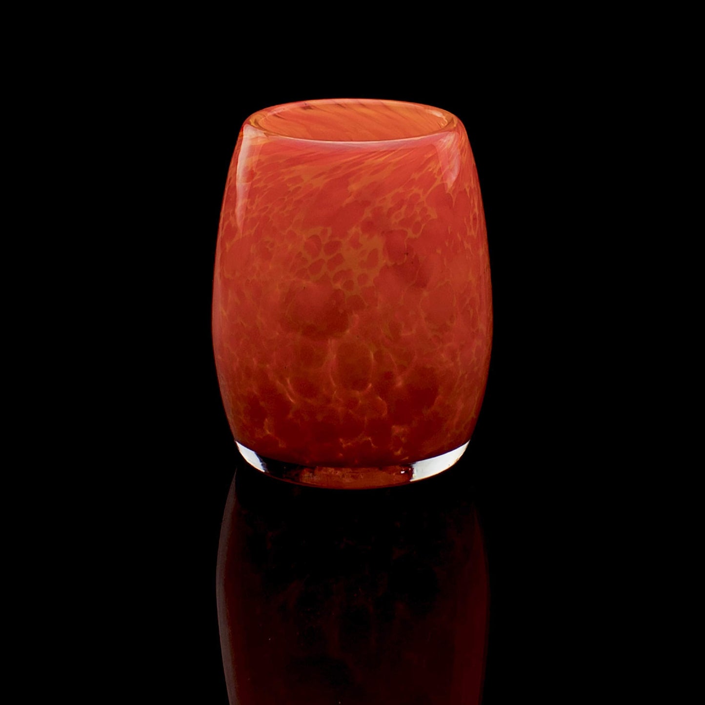 Totally Blown Glassworks Votive Candle Holder, Tea-Light, Handmade Blown Glass, Accent Vase, Centerpiece, Home Decor, Artist Dehanna Jones, Seattle, WA. (Orange Julius)