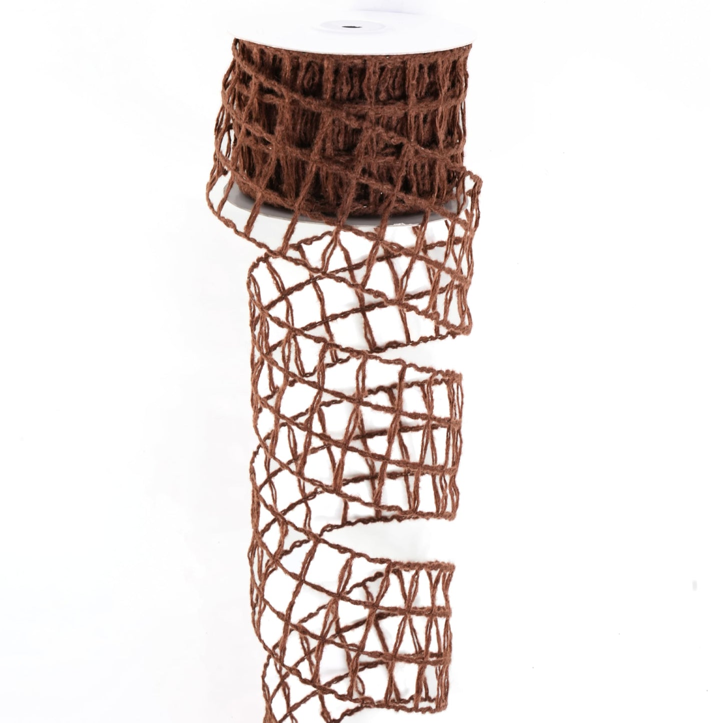 LIZLOVESS Brown Mesh Burlap Wired Ribbon 2.5" x 10 Yards Rustic Wrapping Ribbon Net Ribbon for Christmas Home Decor Wedding Gift Wrapping Tree Topper Bows Wreaths Craft Supplies Thanksgiving Autumn