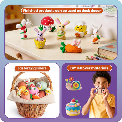 Air Dry Clay Kits,18 Animals Modeling Magic Clay for Kids, DIY Model Magic Clays,18 Set Molding Clays, Ultra Light, Soft & Non-Sticky, Arts and Crafts Gift for Kids